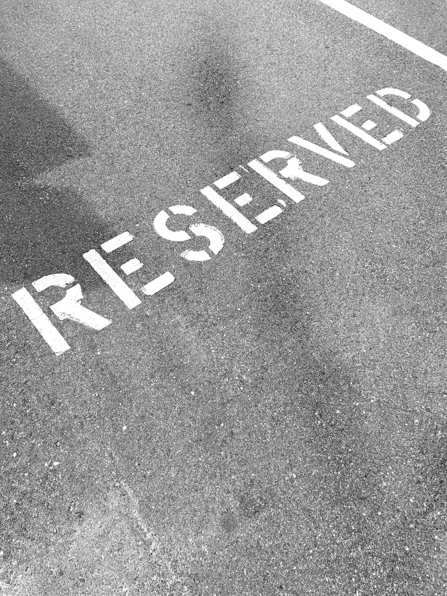 Reserved parking spot